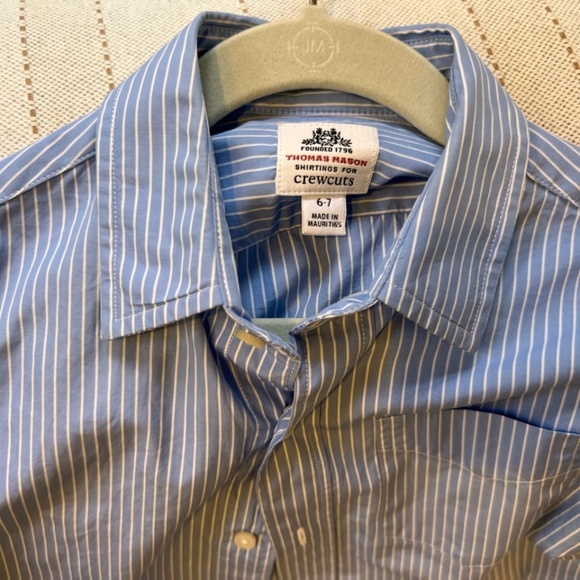 Boys Blue Striped Crew Cuts Shirt Like New 6-7 - Picture 4 of 4